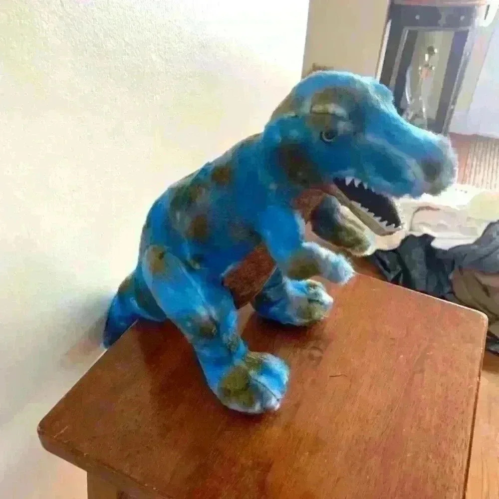 Aurora Furry Blue Dino 12" - Picture 7 of 7
